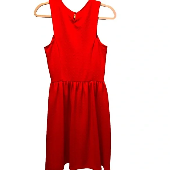 Everly | Dresses | Everly Textured Red Womens Dress Medium Keyhole |  Poshmark